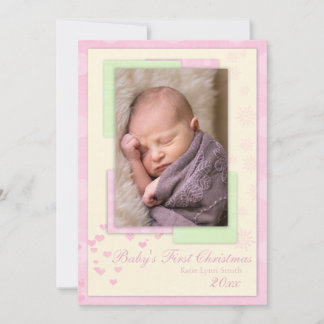 Carte de Noël (fille) pour bébé