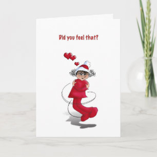 carte de noël fille serrer