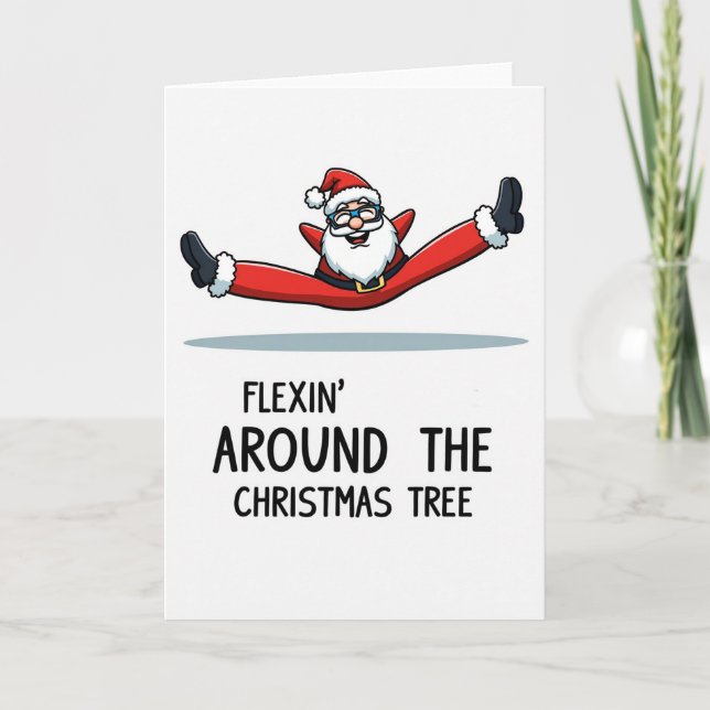 Carte de Noël Flexin Around The Tree (Devant)