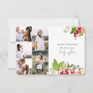 carte de noël florale