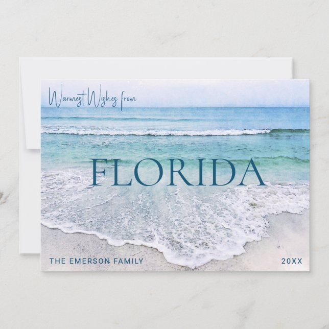 CARTE DE NOËL FLORIDE | CARTE DE FÊTES À THÈME PLA (Devant)
