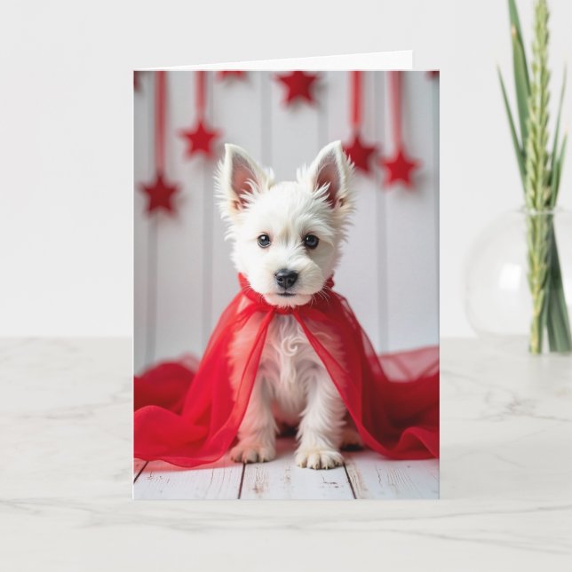 Carte de Noël Fluffy White (Devant)