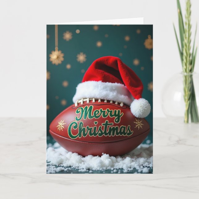Carte de Noël Football (Devant)