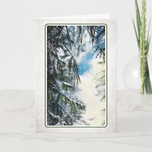 Carte de Noël Forest Light (Devant)