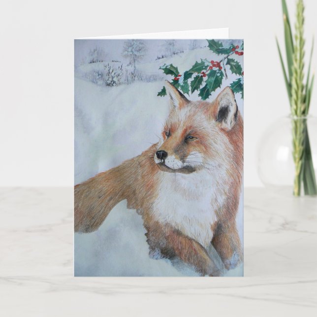 Carte de Noël - Fox (Devant)
