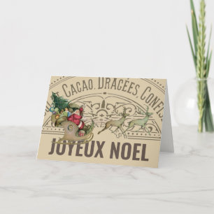 Carte de Noël française Joyeux Noel Père Noël