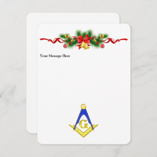 Carte de Noël Freemason personnalisée