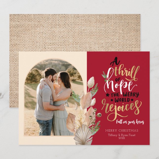 Carte de Noël Friste de l'espoir (Devant / Derrière)