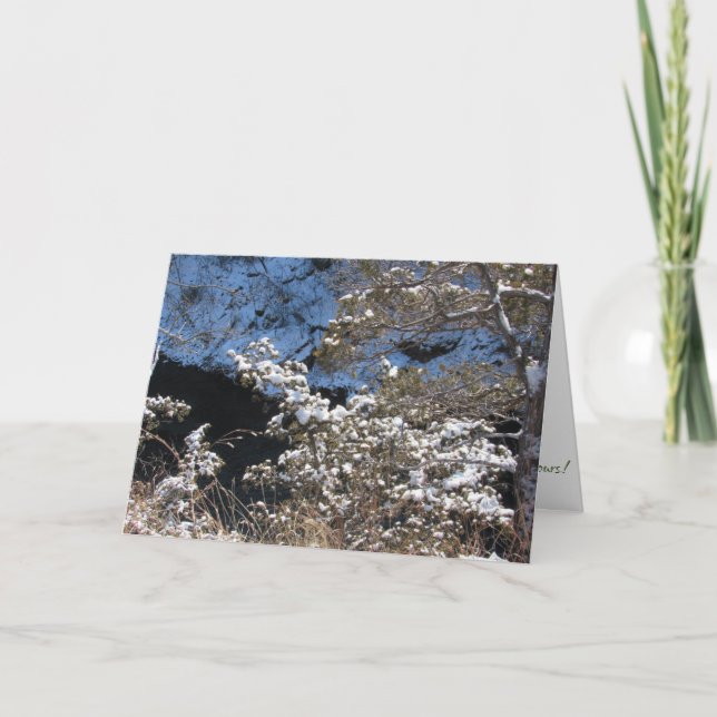 Carte de Noël "Frosty Pines" (Devant)