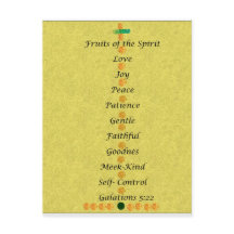 Carte de Noël - fruits de l'esprit