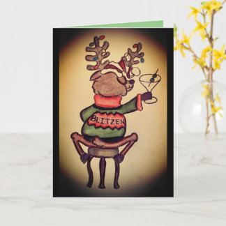 Carte de Noël Funny Blitzen