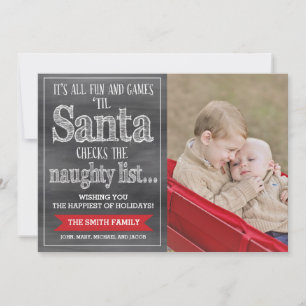 Carte de Noël Funny, Carte photo de vacances