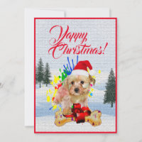 Carte de Noël Funny Morkie Dog sur mesure