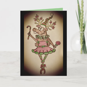 Carte de Noël Funny Prancer