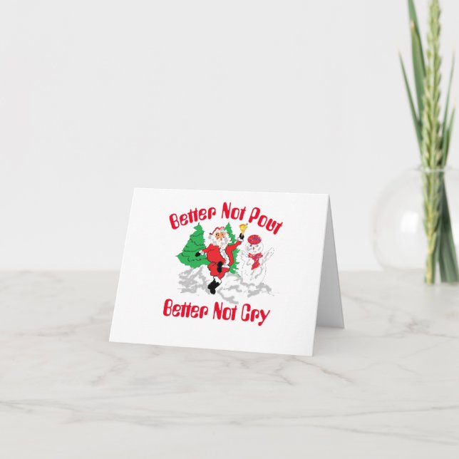 Carte de Noël G : Mieux vaut ne pas bouder  (Devant)