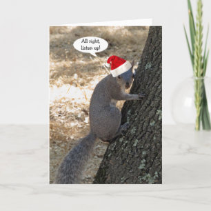 Carte de Noël Gangster Père Noël Squirel