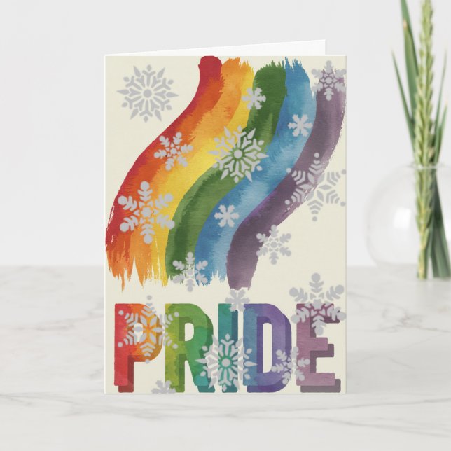 Carte de Noël Gay Élégante Fière (Devant)