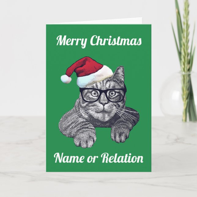 Carte de Noël Geek personnalisable (Devant)