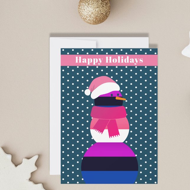 Carte de Noël Genderfluide snowman (Créateur téléchargé)