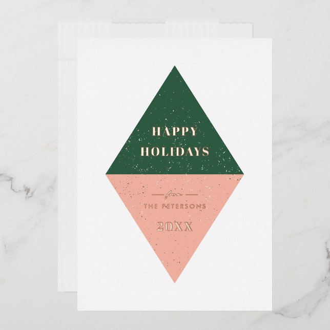 Carte de Noël géométrique à motif de papier d'alum (Enveloppe)