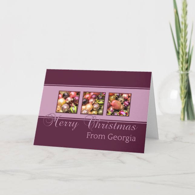 Carte de Noël Géorgie, préciser (Devant)