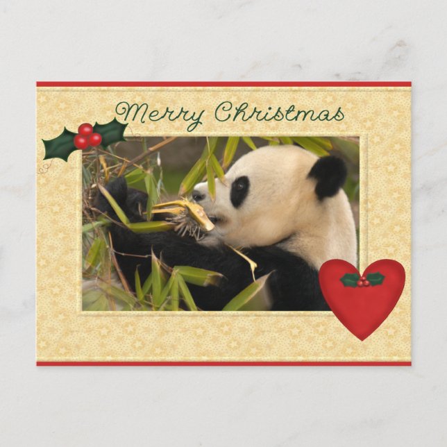 Carte de Noël Giant Panda Bear & Baby Panda (Devant)