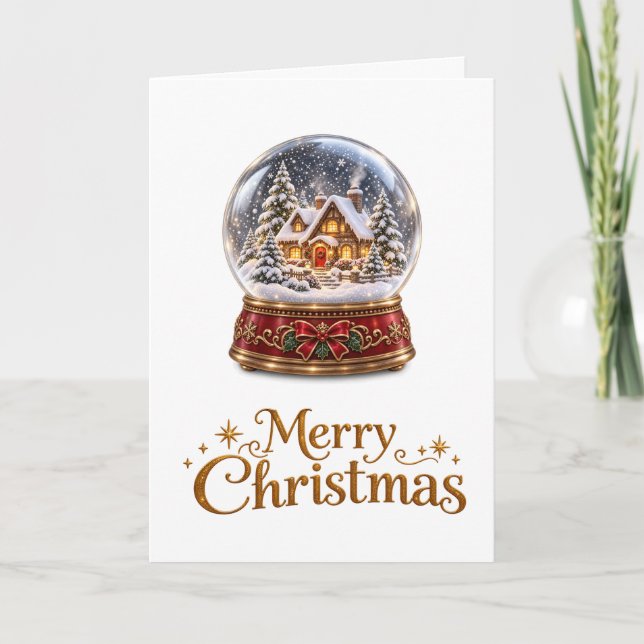 carte de Noël globe de neige (Devant)