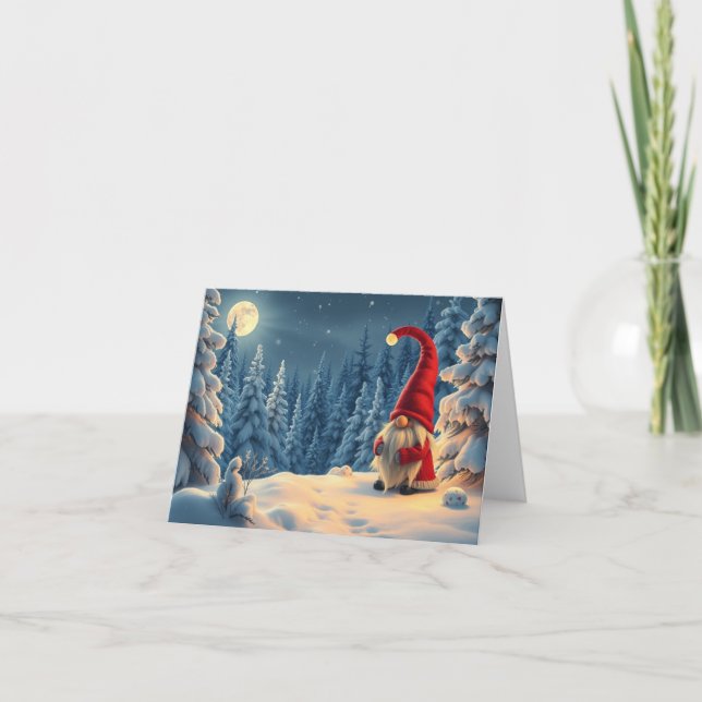 Carte de Noël gnome mignonne (Devant)