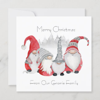 Carte de Noël Gnomie