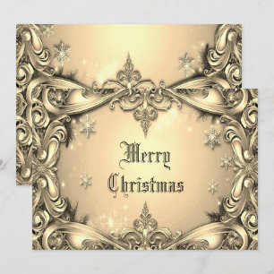 Carte de Noël Gold Décor