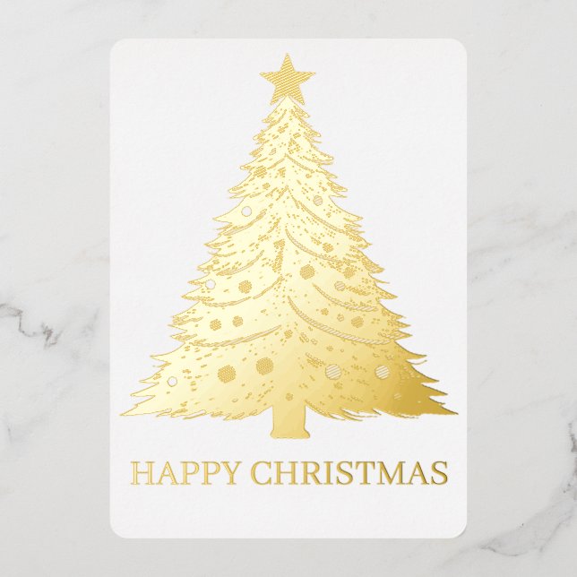 Carte de Noël Gold Foil (Recto)