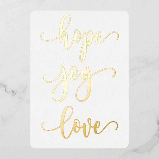 Carte de Noël Gold Foil (Recto)