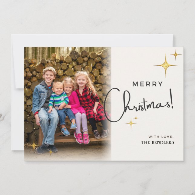 Carte de Noël Gold Star (Devant)