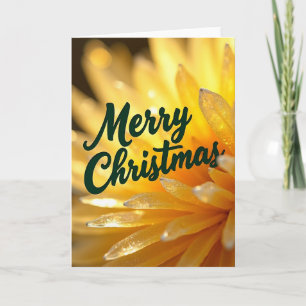 Carte de Noël Golden Bloom