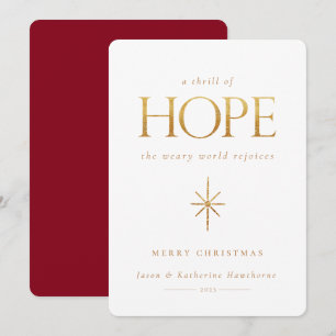 Carte de Noël Golden Hope