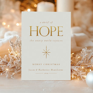 Carte de Noël Golden Hope
