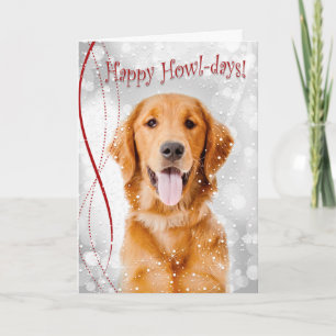 Carte de Noël Golden Howl-days