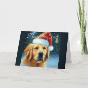 Carte de Noël Golden Retriever