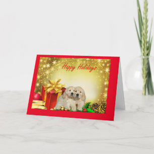 Carte de Noël Golden Retriever