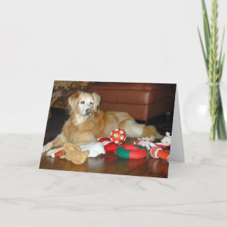 Carte de Noël Golden Retriever