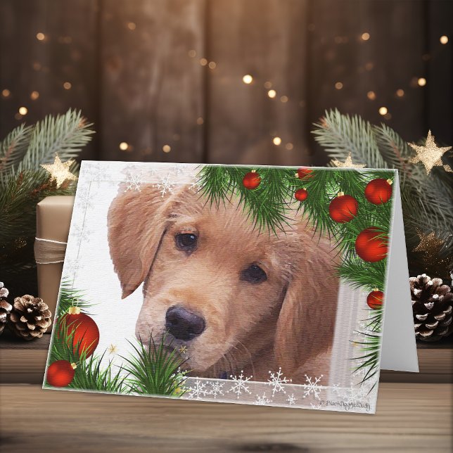 Carte de Noël Golden Retriever (Créateur téléchargé)