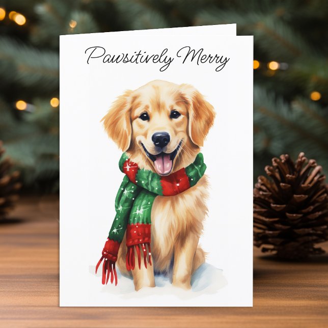 Carte de Noël Golden Retriever (Créateur téléchargé)