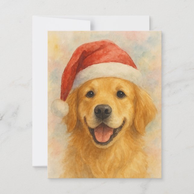 Carte de Noël Golden Retriever (Devant)