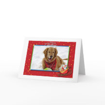 Carte de Noël Golden Retriever