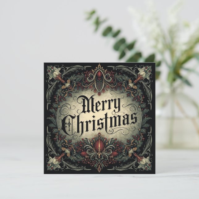 carte de Noël gothique (Debout devant)