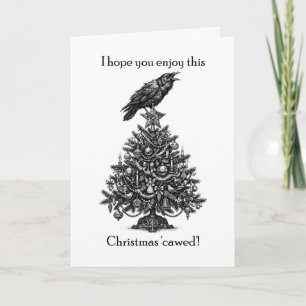 Carte de Noël gothique drôle avec corbeau