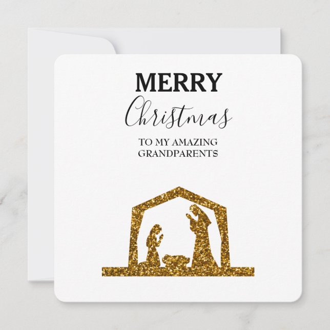 Carte de Noël Grands-parents Extraordinaires - Nat (Devant)