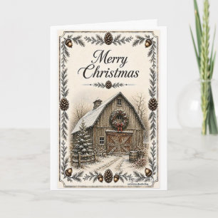 Carte de Noël - Grange