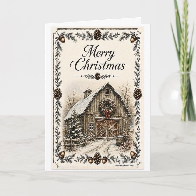 Carte de Noël - Grange (Devant)