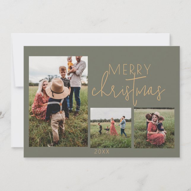 Carte de Noël Green MERRY (Devant)